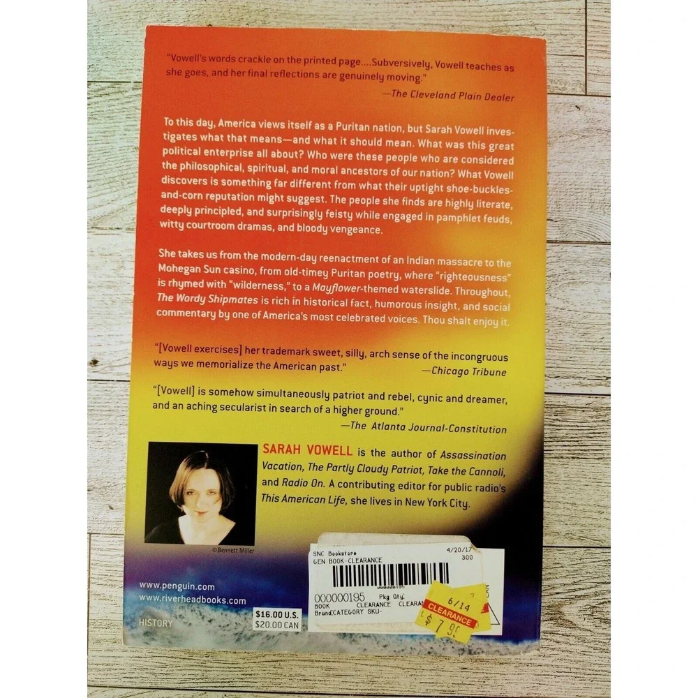 The Wordy Shipmates by Sarah Vowell - Softcover‎ EUC